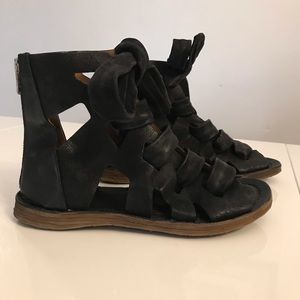 A.S.98 leather lace up gladiator sandals size 39/9
